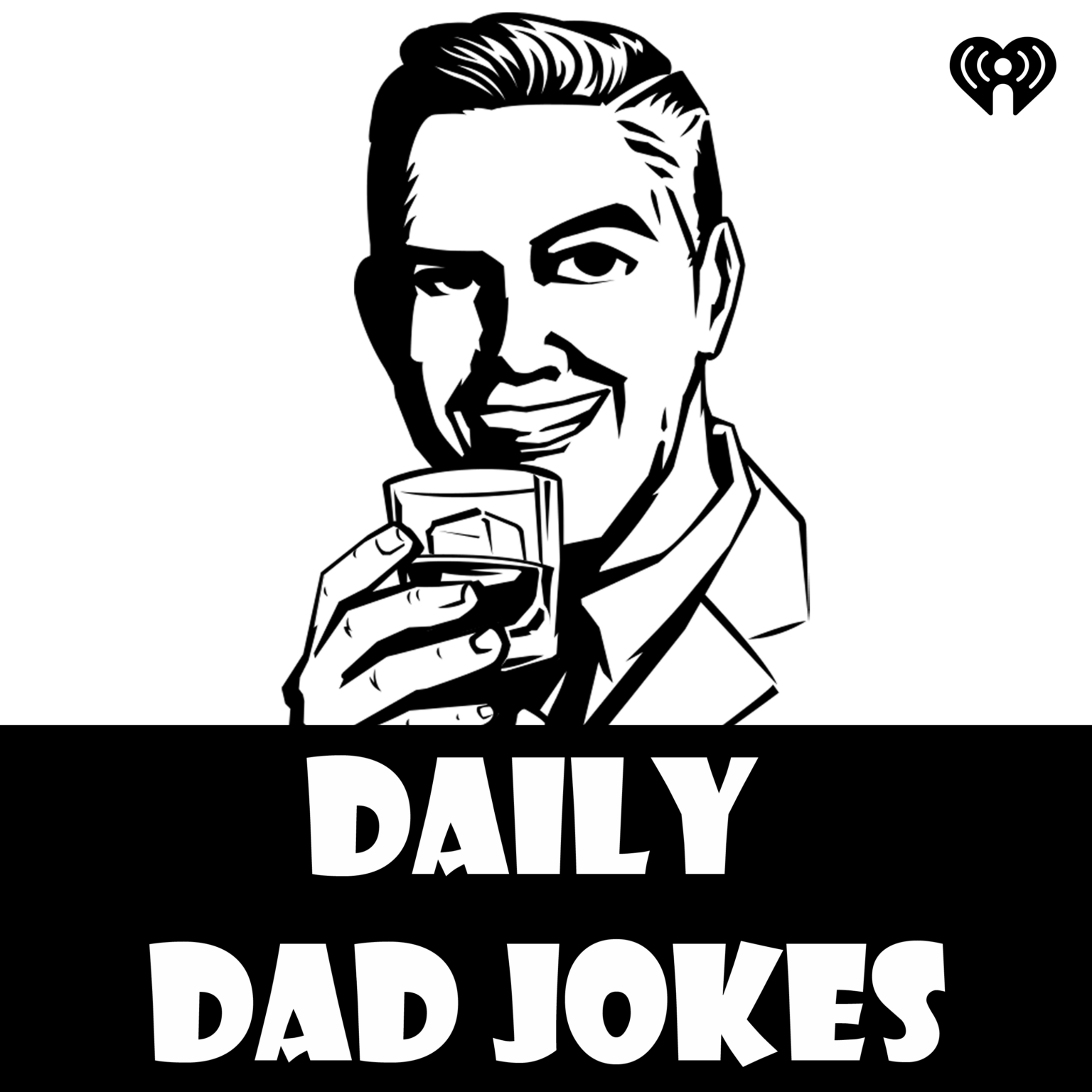 Our flagship podcast, Daily Dad Jokes, was picked up by iHeartMedia (their first podcast on their network powered by AI)